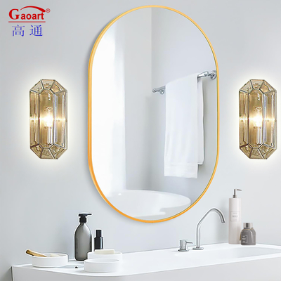 Glas Art Deco Design-Stil Wandschmuck Schwarz Dekor Spiegel mit riesigen Metall-Goldrahmen