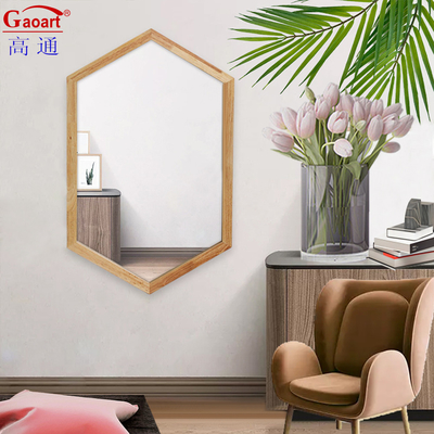 Zeitgenössischer Design Stil Holzrahmen Antike Bogen Wanddekoration Spiegel für Wohnzimmer
