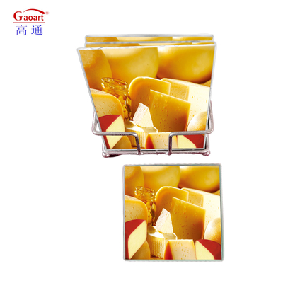 Glatte Oberfläche Gehärtetes Glas Schnittbrett Klassisches Design für Küche Wein Coaster