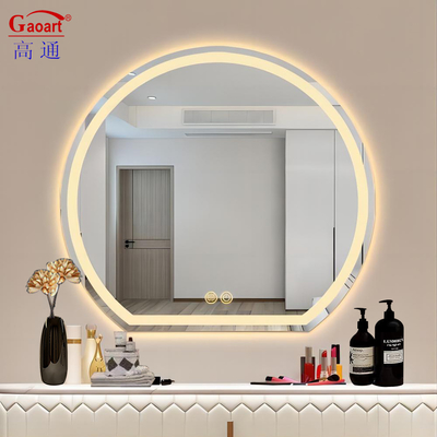Semi-Circle Wand Bevelled Hintergrundbeleuchtung Smart Bad Salon Make-up Aufkleber Spiegel für jeden Tag