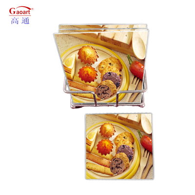 All-Season Quadrat gehärtet Custom Käse Schneidebrett für Küche und Wein Glas Coaster