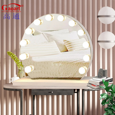 Hollywood Chorome Licht Vanity Beleuchtete Füllung Led Custom Make-up Spiegel mit Metallglas
