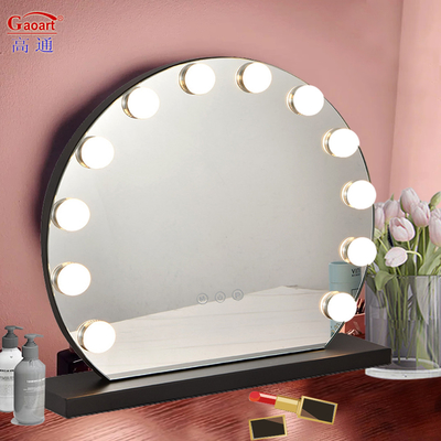 Hollywood Chorome Licht Vanity Beleuchtete Füllung Led Custom Make-up Spiegel mit Metallglas