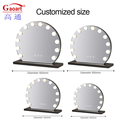 Stylische Echte Vanity Custom Großes Licht Vollwand Chorome Portable Make-up Hollywood Mit Licht Spiegel