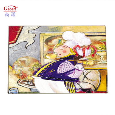 Custom Küche Rechteck gehärtetes Glas Placemat für 6mm gehärtetes Glas Esstisch