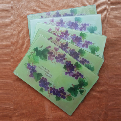 Custom Küche Rechteck gehärtetes Glas Placemat für 6mm gehärtetes Glas Esstisch