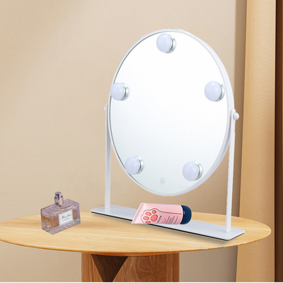 Portable Tasche Kleine Handheld Kleine Make-up mit Led-Licht Tischspiegel für jeden Tag