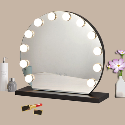 12 Dimmbarer LED-Spiegel mit Logo-Design