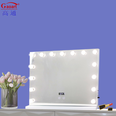 Alltagsmake-up Gelegenheiten Metall- und Glasspiegel mit LED-Glühlampe Hollywood Vanity-Licht