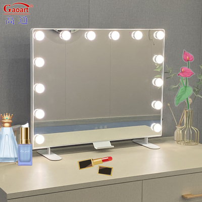 Customized Schwarz Chorome Licht Eitelkeit Make-up Licht Spiegel mit Hollywood-Stil