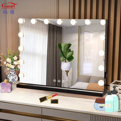Morden Stil Vollkörper Chorome Make-up Licht Eitelkeit Make-up Led Wohnkultur Hollywood Mit Licht Spiegel