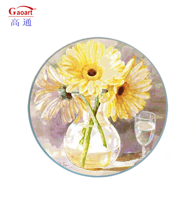 Nachhaltiges klassisches Design Weißes Gemüseschnittbrett aus gehärtetem Glas mit Griff