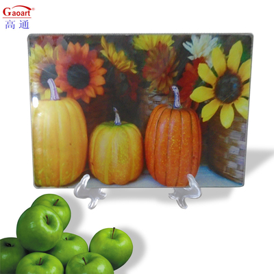 All-Season Round Tempered Glass Küchen Schneidebrett mit individuellem Logo akzeptabel