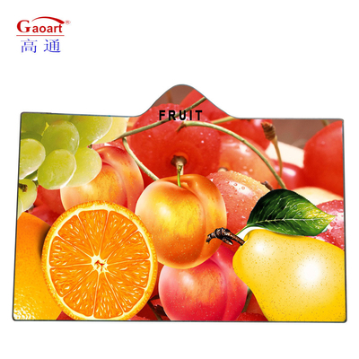 Kundengröße Rund-Quadrat-Temperglas-Schnittbrett mit Griff für Gemüse-Küche