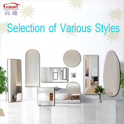 Beveled Full Length LED Body Floor Mirror im modernen stilvollen Design für Heimkleidung
