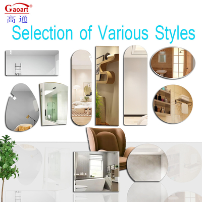 Unregelmäßige Form Wandspiegel Modernes Design für Schönheitssalons Beveled Edge Großglas