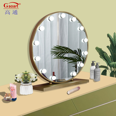 Home Decor Vanity Hollywood Spiegel mit LED-Leuchten kundenspezifisch rundes ovales Design in Chrome