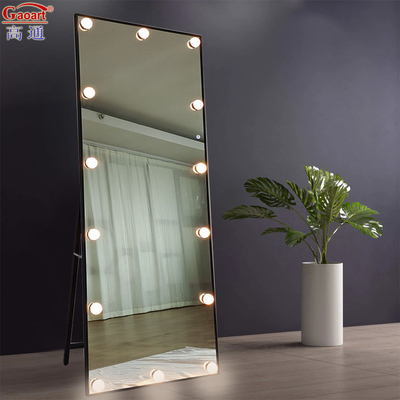 Mode-Design-Stil Große Hollywood-Floor-Vanity mit verstellbarem Full-LED-Licht und Wandspiegel Extra-LOGO enthalten