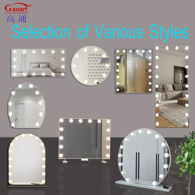Mode-Design-Stil Große Hollywood-Floor-Vanity mit verstellbarem Full-LED-Licht und Wandspiegel Extra-LOGO enthalten