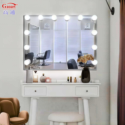 Glas Spiegel Heimdekor Schimmer Spiegel Vollkörper Pro Kosmetik Eitelkeit Make-up LED Hollywood Lichter Spiegel
