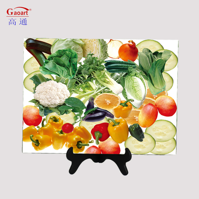 Klassisch gestaltet gehärtetes Glas Sublimation Runder Gemüse-Küchen-Schnittbrett