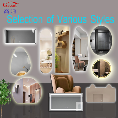 Customized Größe Silber Spiegel LED Badezimmer Wandlicht für Wohnzimmer Schlafzimmer Dekoration