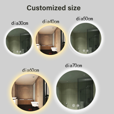 Customized Größe Silber Spiegel LED Badezimmer Wandlicht für Wohnzimmer Schlafzimmer Dekoration