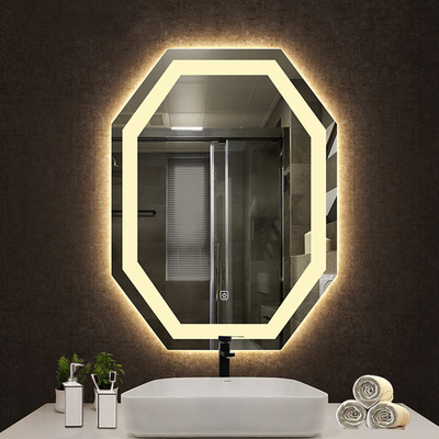 Große schwarze Heimdekoration Smart LED-Spiegel für Hotel-Baddekoration