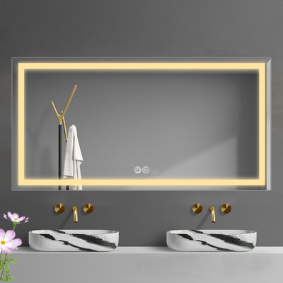 Smart Bath Glass Wohnkultur Wand mit LED-Spiegel Modernes Design und Nebel-Funktion