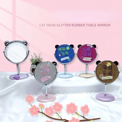 Besonderheiten für die Anpassung an Kunststoff und Glas Spiegel Mini Portable Vanity Circle Umkleidekoration