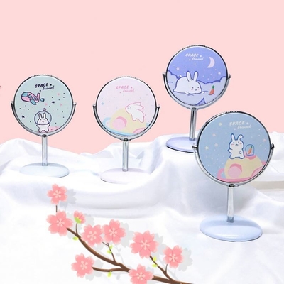 Besonderheiten für die Anpassung an Kunststoff und Glas Spiegel Mini Portable Vanity Circle Umkleidekoration