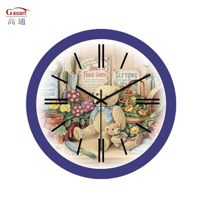 12 mm Blatt Wanduhr für Schlafzimmer Sublimation Glas Dekoration im klassischen Stil