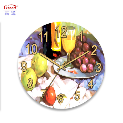 Dekorative Kleine Dekoration Schlafzimmer UV Uhr Glas Wand Große Sublimation Alltag