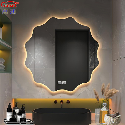 Smart Design Dusche Nebelfrei Silber Spiegel LED Rundes Schlafzimmer Badezimmer Make-up Wand hängen