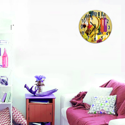 UV-Uhr für Schlafzimmer Badezimmer Glas Zeit Sublimation