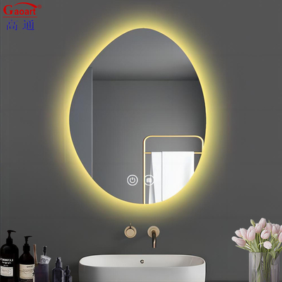 Full Length Custom Intelligent Make-up Beleuchtete Badezimmerwand mit ovalem Led-Spiegel