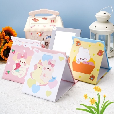 Design Stil Mode Beschichtet Papier Glas Spiegel Portable Vanity Light Mini Little Spiegel