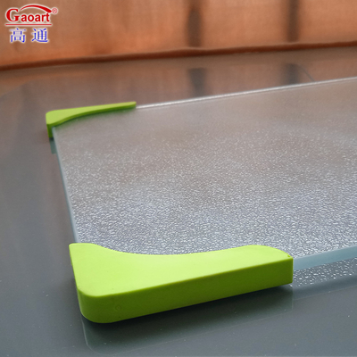 Gehärtetes Glas Schnittbrett mit Gummi-Kanten All-Season Küchenwerkzeug 4pcs Ecken