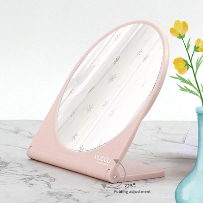 Zusätzliches LOGO Plastikglas Spiegel Steh Make-up Tisch für Desktop Portable Make-up