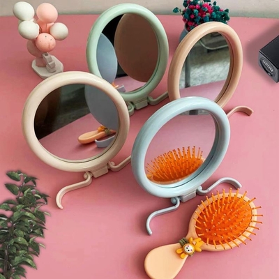 Lady Dressing Herzförmige Tasche Verstellbares Make-up Kompaktes Mini-Spiegel mit Qualit
