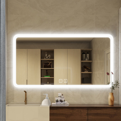 Große schwarze LED-Spiegelstation für Baddekoration in Hotelprodukt