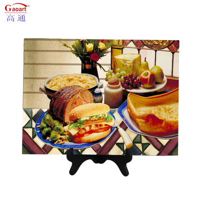 Glam-Design-Stil durchsichtige gehärtetes Glas Küchenschnittbrett für Weihnachtskäse