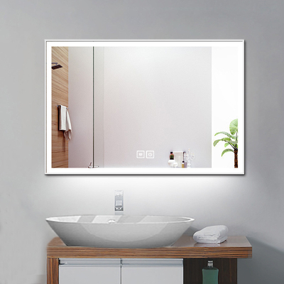 Modernes Design Glas Wasserdicht Smart Fitness Bevelled Touch Mirror mit Led für Hotel