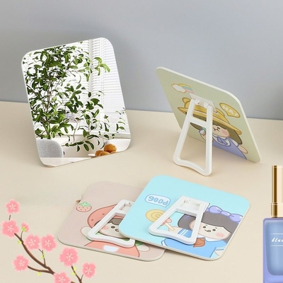 Alltagsdesign Tasche verstellbarer Mini-Kosmetiktisch mit kundenspezifischem runden Make-up-Spiegel