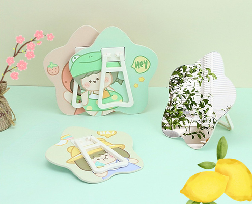 Alltagsdesign Tasche verstellbarer Mini-Kosmetiktisch mit kundenspezifischem runden Make-up-Spiegel