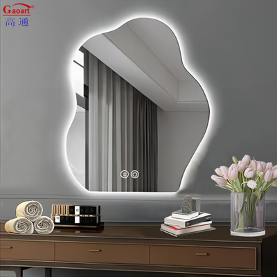 Anpassungsgröße Smart Glass Led Salon Touchscreen Badezimmerspiegel für LED-Wandlicht