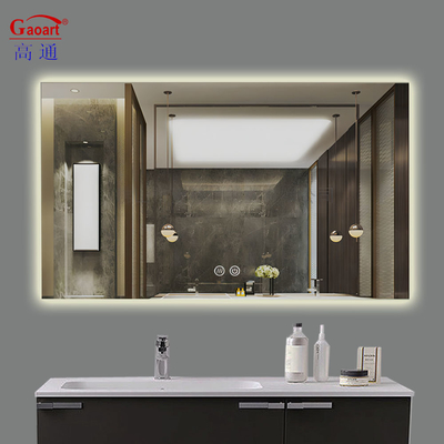 Design Smart Bathroom Glasspiegel mit Hintergrundbeleuchtung Make-up Licht und wasserdichte Hängende Wand