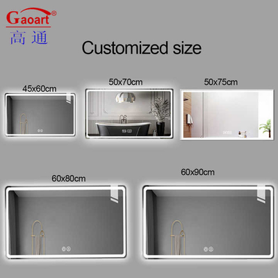 Design Smart Bathroom Glasspiegel mit Hintergrundbeleuchtung Make-up Licht und wasserdichte Hängende Wand