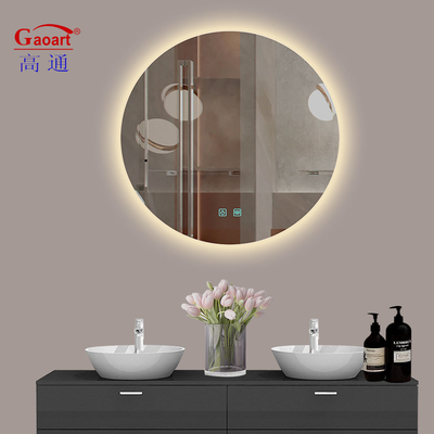 Lizenz Silber Spiegel Smart Light Rund LED Spiegel für Schlafzimmer und Badezimmer Dekor