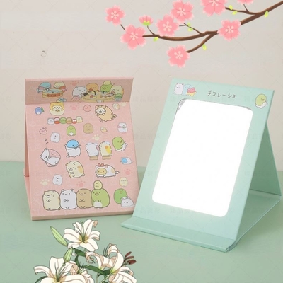 Custom Pocket Kleines Kosmetik-Tisch Herz-förmige Spiegel Verpackungsmethode OPP-Tasche Make-up